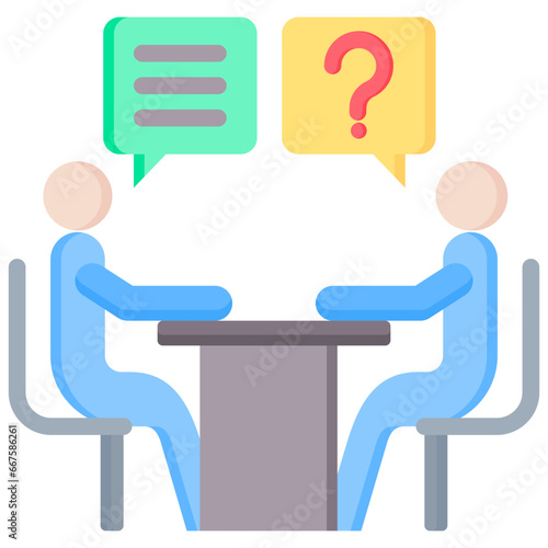 Problem Interview Flat Icon