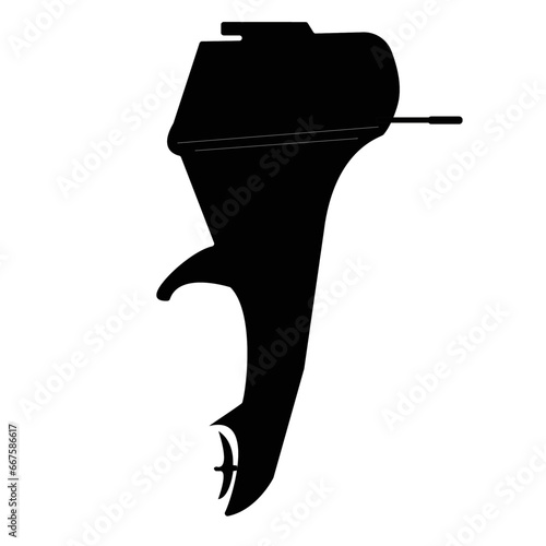 Silhouette de moteur marin hors-bord  