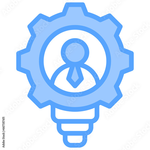 Entrepreneur Blue Icon