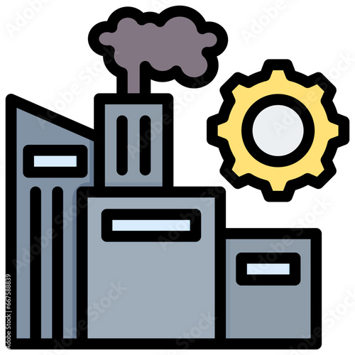 Manufacturers Outline Color Icon