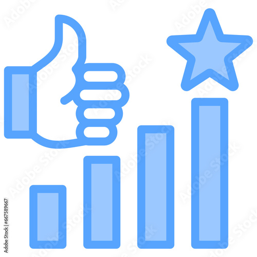 Popularity Blue Icon