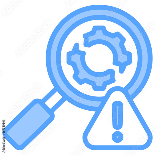 Quality Defects Blue Icon