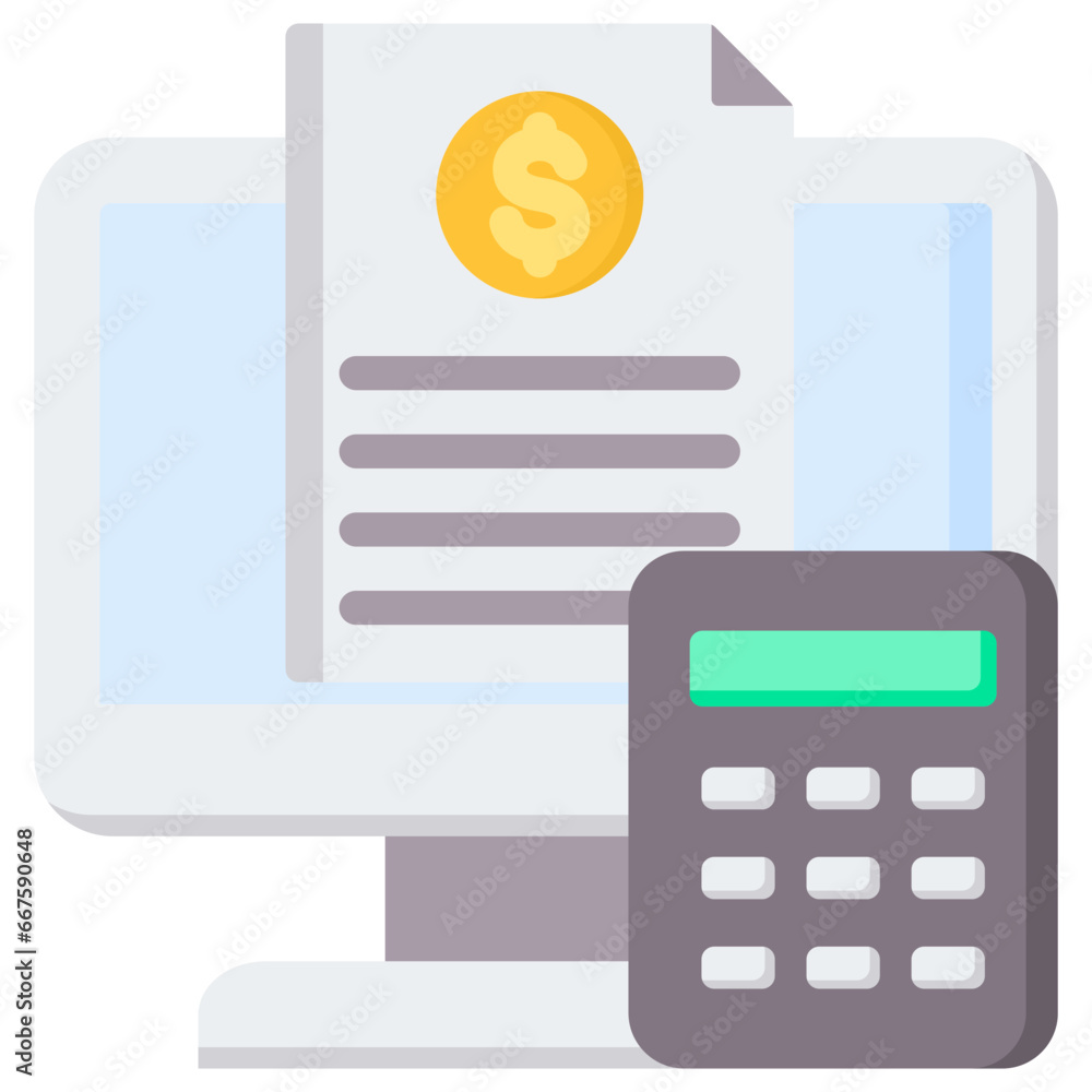 Accounting Information Flat Icon Accounting Information Flat Icon