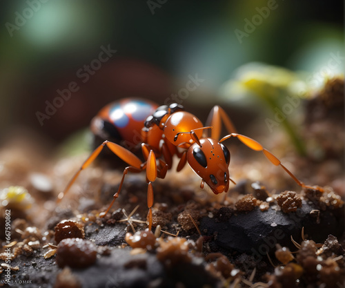 Close-up of a black and red ant © Karolina