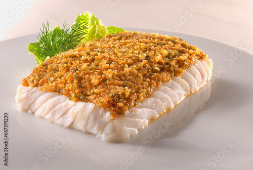 Schlemmerfilet, Kabeljau, Fisch, Tellergericht, Ofengericht, überbacken, photo