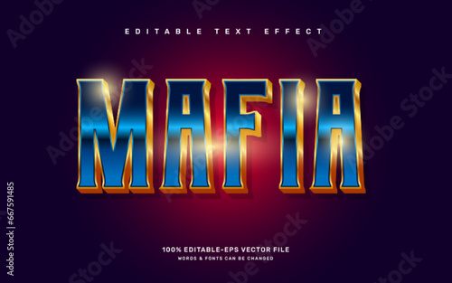 Gold mafia editable text effect template