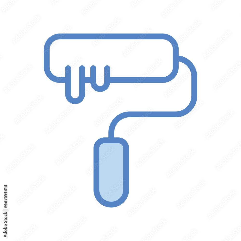 Paint Roller icon isolate white background vector stock illustration Paint Roller icon isolate white background vector stock illustration