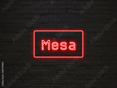 Mesa のネオン文字