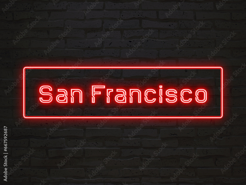 San Francisco のネオン文字