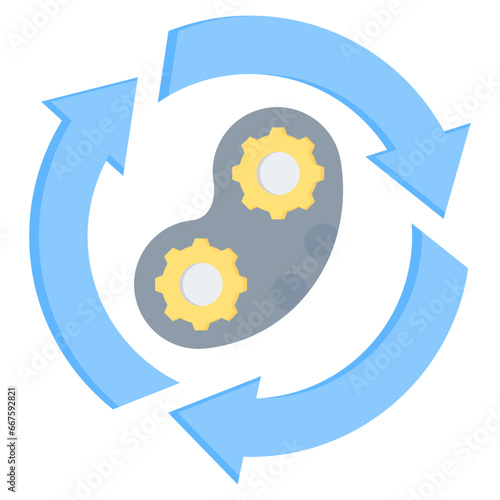 Biological Processing Flat Icon