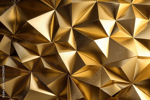abstract golden polygonal pattern backdrop for business presentations