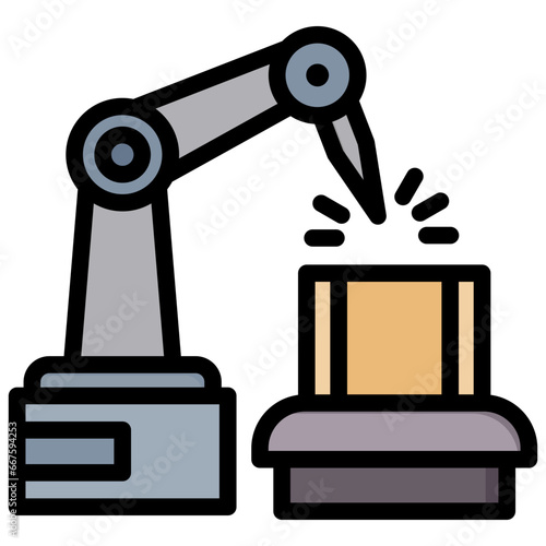 Manufacturing Engineering Outline Color Icon