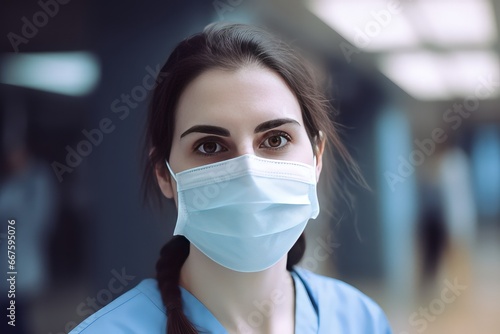 portrait of professional female surgeon for patient treatment