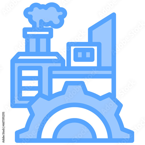 Infrastructure Blue Icon