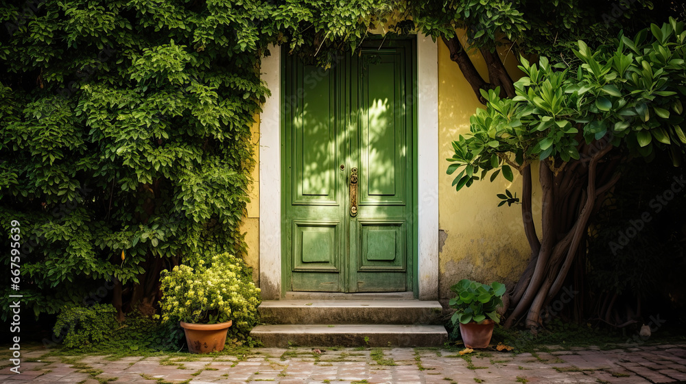 green door in a house close up green door in a house close up