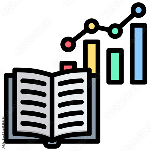 Statistics Course Outline Color Icon