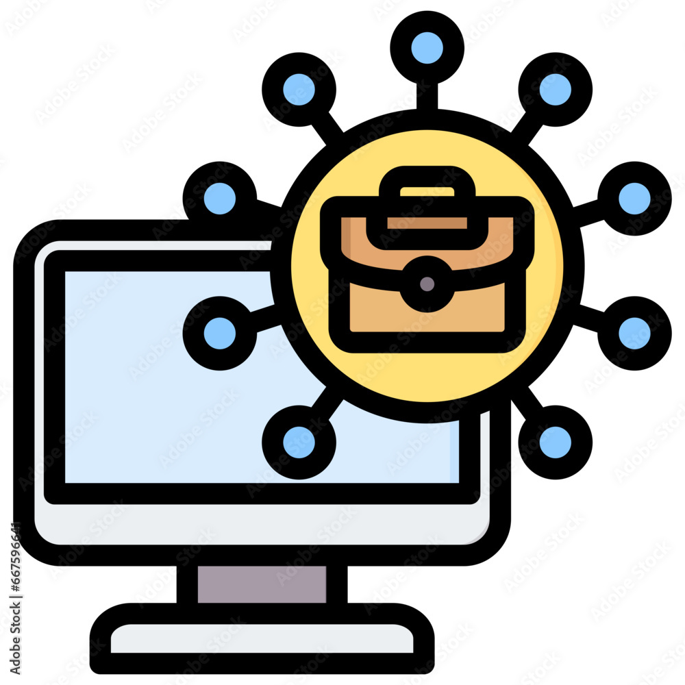 Business Model Outline Color Icon Business Model Outline Color Icon