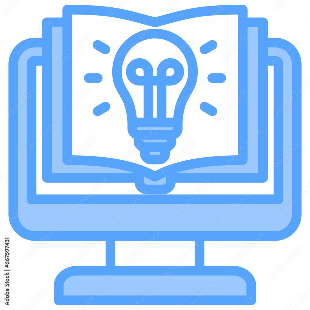 Computer Science Course Blue Icon Computer Science Course Blue Icon