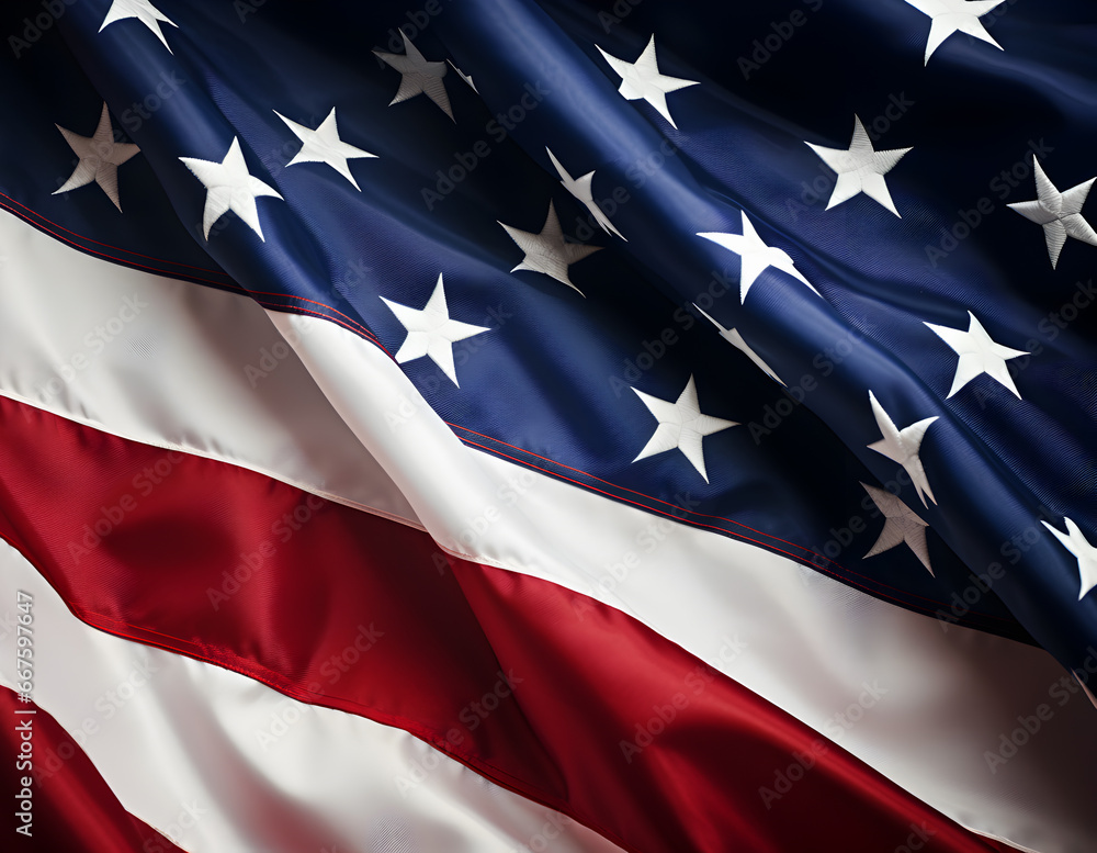 The national flag of United States of America close up. The national flag of United States of America close up.