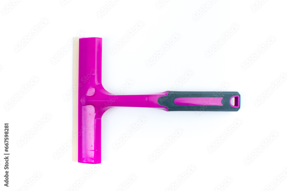 Window Cleaner Squeegee Tool on a white background. Close-up. Window Cleaner Squeegee Tool on a white background. Close-up.