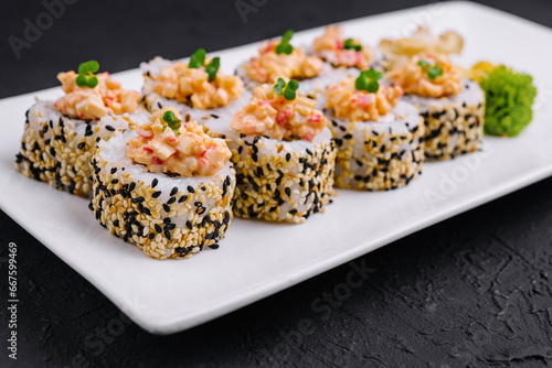 Maki Sushi - Roll on white plate