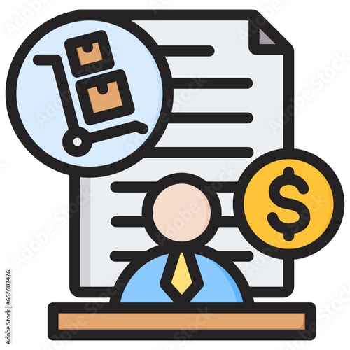 Purchasing Manager Outline Color Icon