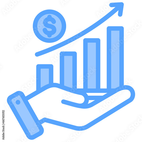 Revenue Blue Icon