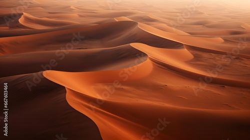 Panorama of sand dunes in Sahara desert, Morocco, Africa © Michelle