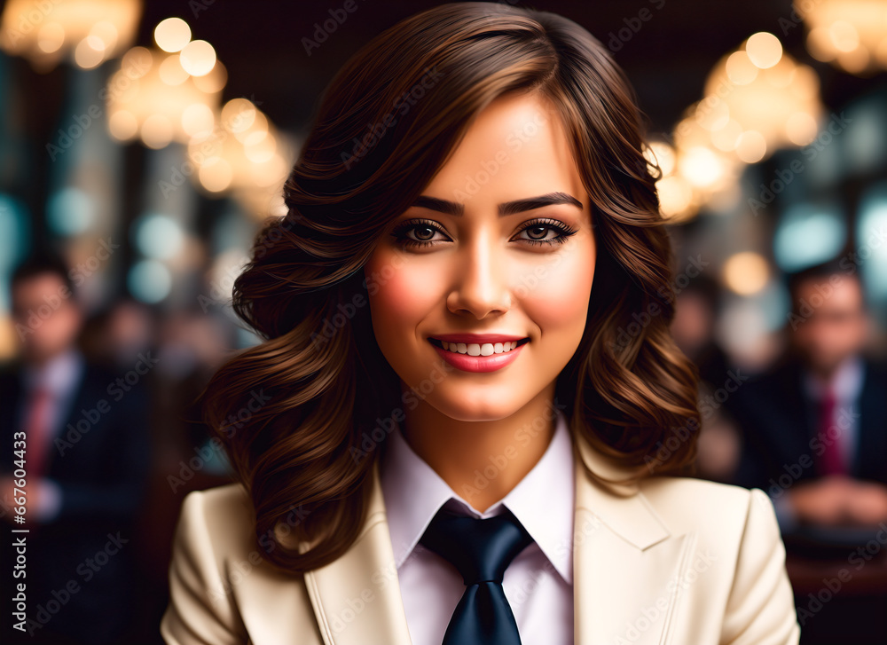 Portrait of a beautiful young business woman in a suit on a blurred background. Portrait of a beautiful young business woman in a suit on a blurred background.