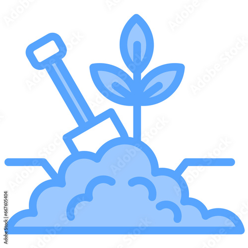 Soil Survey Blue Icon