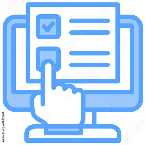 Online Survey Blue Icon © Uniconlabs