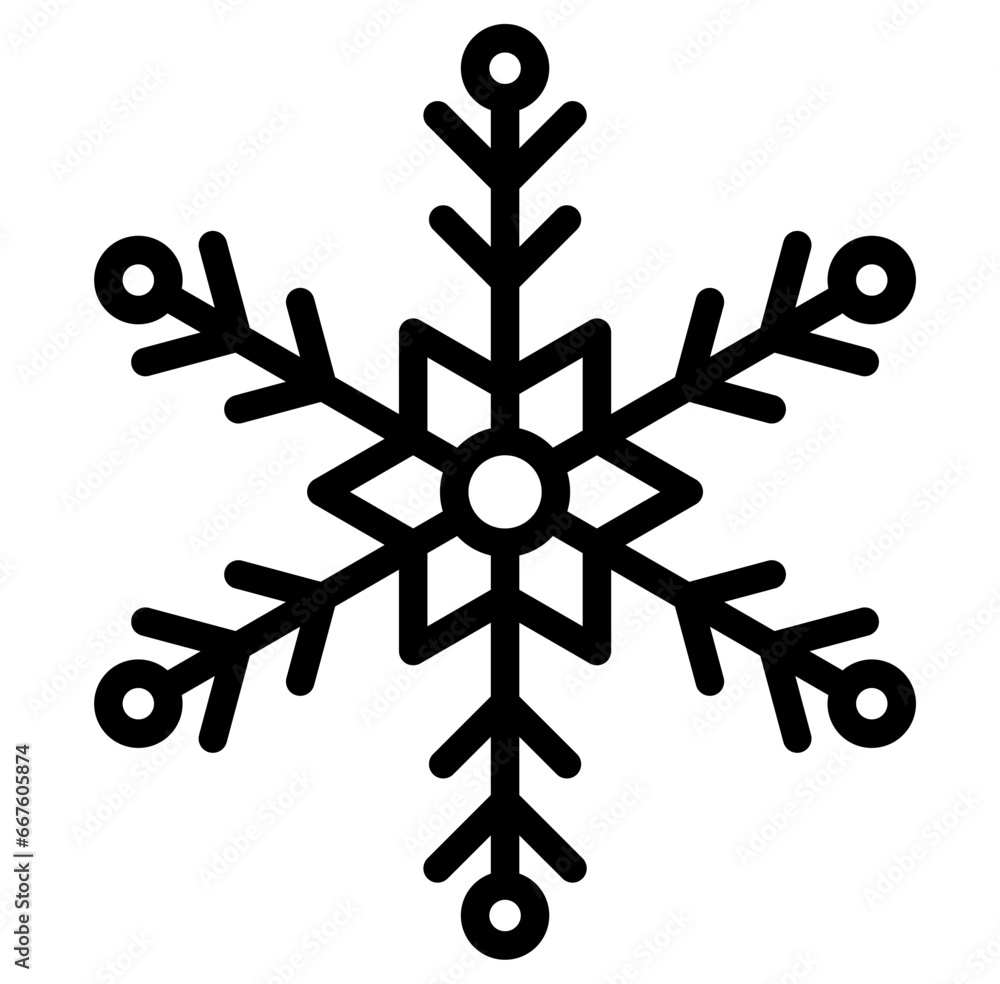 Christmas snowflake doodle icon Christmas snowflake doodle icon
