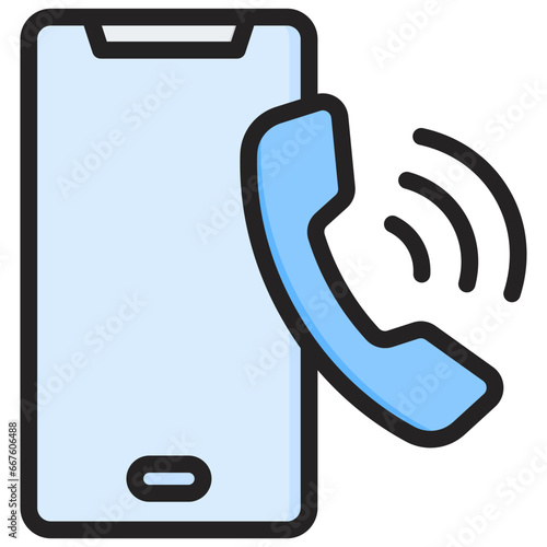 Telephone Outline Color Icon
