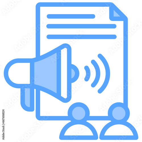 Public Infomation Blue Icon