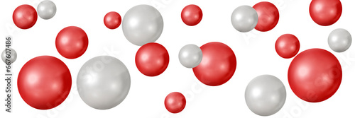 white ball red ball PNG transparent