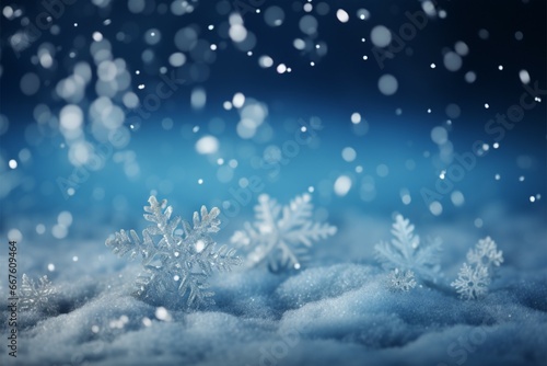 A festive backdrop featuring snowflake in the illustration