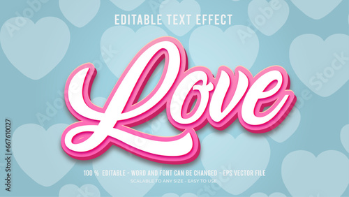love editable text effect