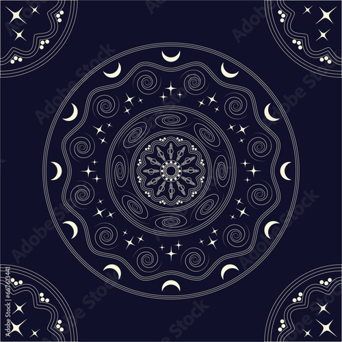 Luxury cosmic mandala background