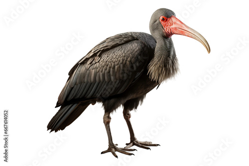 Bald Ibis Isolated on transparent background