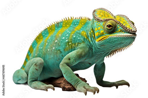 Camouflage Chameleon: Blending on Transparent Background