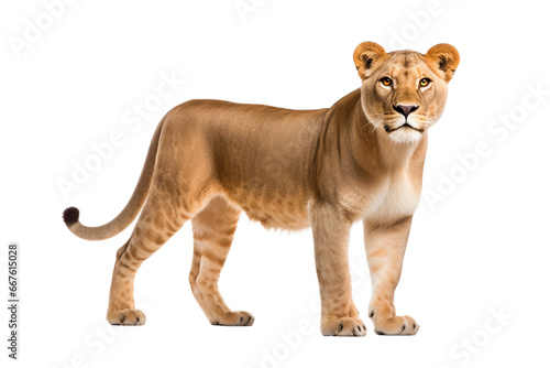 Lioness Isolated on transparent background, PNG