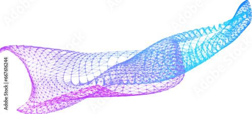 Network lines. Net wave information flow. Scientific paradigm solutions future. Forward vision progress. Big data cells deep development analysis. foresight conference background banner.