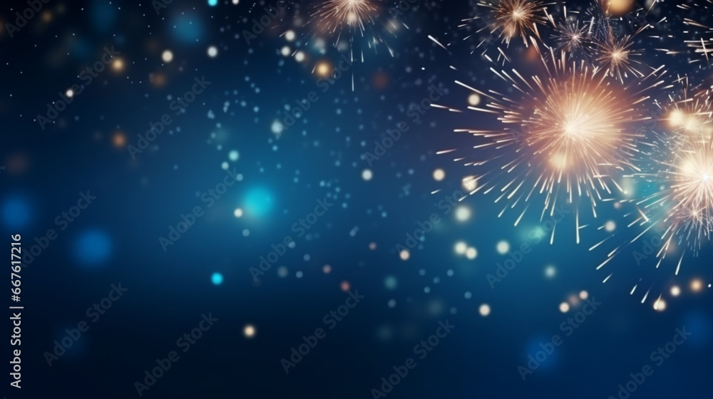 2024 New year New Year's Eve Party background banner fireworks background copy paste texture - obrazy, fototapety, plakaty 