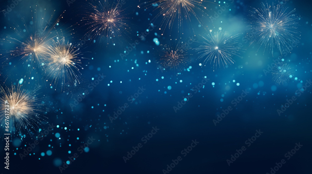 2024 New year New Year's Eve Party background banner fireworks ...
