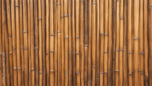 Dry bamboo stems. bamboo fence  decorative scenic background.