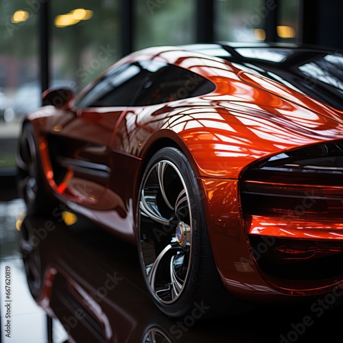 Abstract metal background.Decorative element of a futuristic car model.  © Margo_Alexa