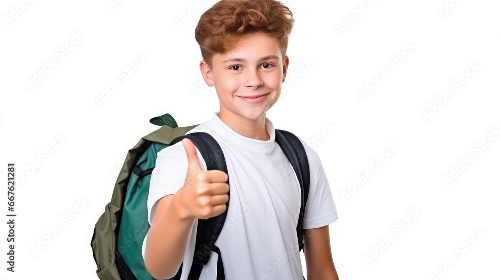 Happy guy showing thumb up gesture and smiling in the studio Happy guy showing thumb up gesture and smiling in the studio