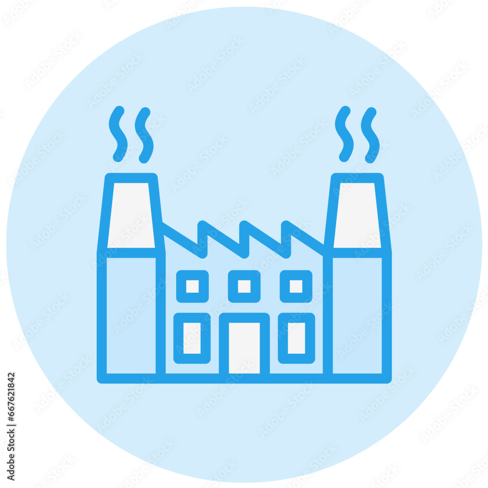 Obraz premium Nuclear plant Vector Icon Design Illustration