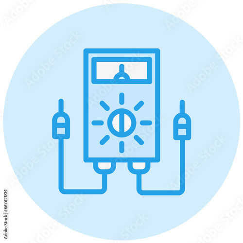 Voltmeter Vector Icon Design Illustration