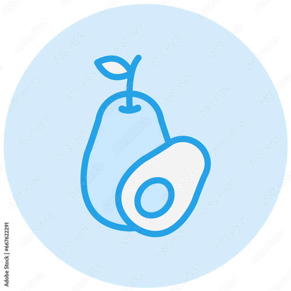 Avocado Vector Icon Design Illustration